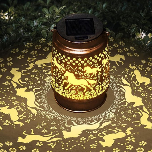 Horse Lover Solar Light Gift for Mom Grandma Women Sister, Hanging Image Horse Lights, Yard Corridor Garden Decor, Mother's Day Horse Gifts, Thanksgiving Day, Christmas Day, Birthday