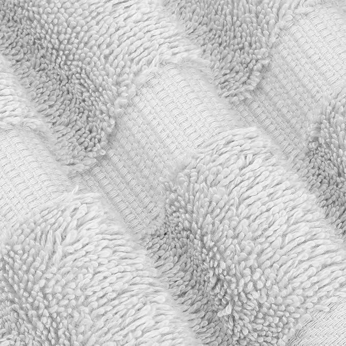 Chakir Turkish Linens 100% Cotton Premium Turkish Towels for Bathroom | 30'' x 60'' Large Bath Towels (4 Piece, Silver)