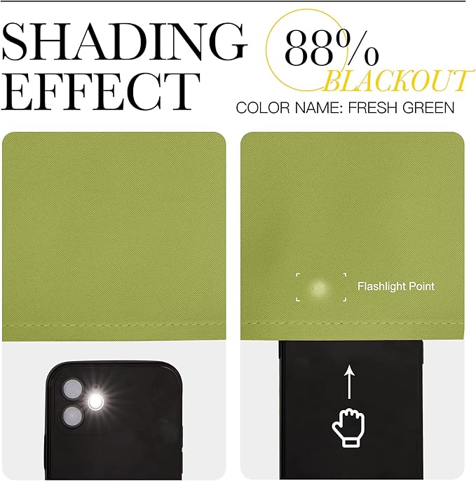 NICETOWN Blackout Curtains 50 inches Length for Laundry Room, Fresh Green, 2 Panels, 42" Wide, Thermal Insulated Decoration Drapes for Short Window