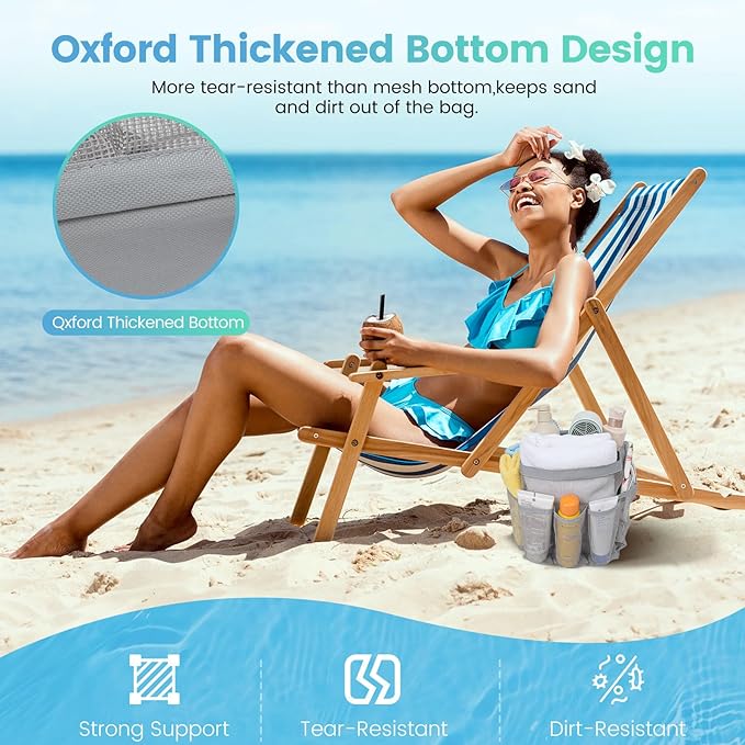 Shower Caddy for College Dorm Room Essentials for Girls with 9 Pockets,Large-Capacity Shower Basket,Quick Dry Toiletry Tote Bag for Outdoor Gym,Travel,Swim,Beach Camping Essentials-Black and Grey