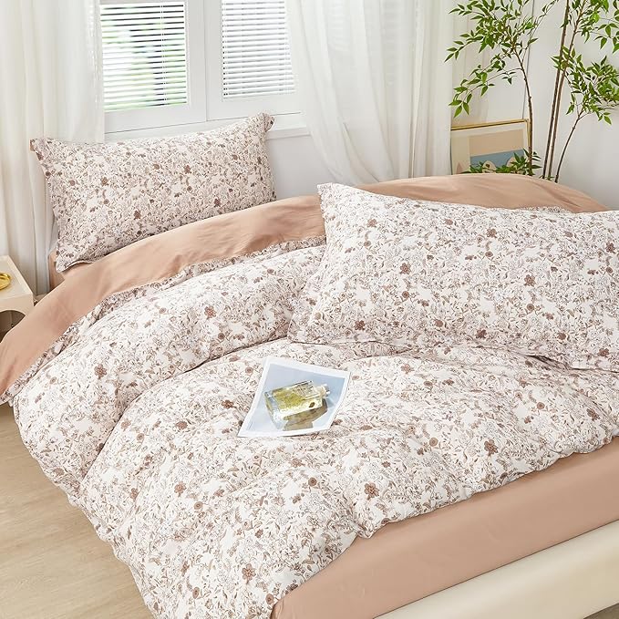 SAPHREAS Boho Duvet Cover Set Twin Size 2 pcs Ultra Soft Bedding Comforter Cover Set 100% Cotton 1 Duvet Cover 68"x90" 1 Pillow Sham, Comforter Not Included