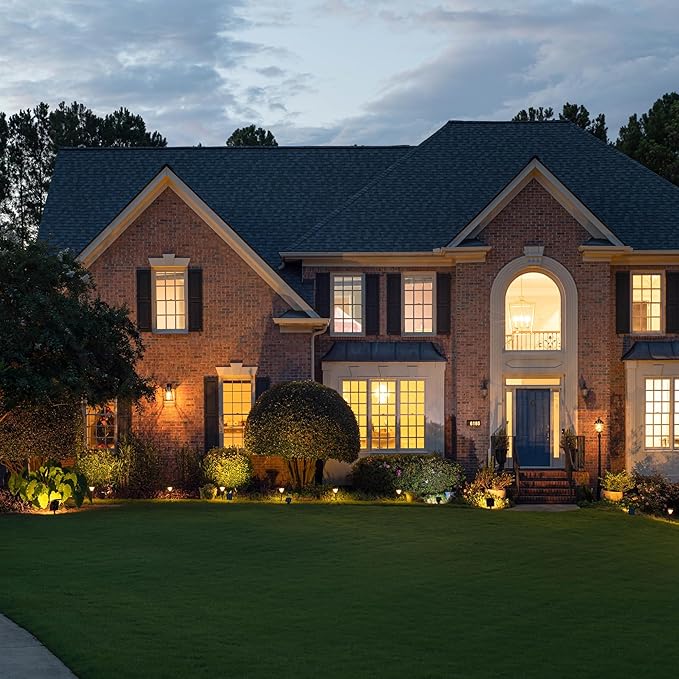 Gama Sonic Premier Outdoor Pathway Garden Landscape Light with 2 Color LEDs, Warm White and Bright White, Black, Heavy Duty Cast Aluminum, 50 Lumens, 8-Pack (239iP890080)