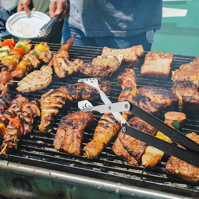 Skyflame Extra Long 20-inch Stainless Steel BBQ Grilling Tong, Barbecue Accessory - Grill Tools for Gas and Charcoal Grills, Kitchen, Baking