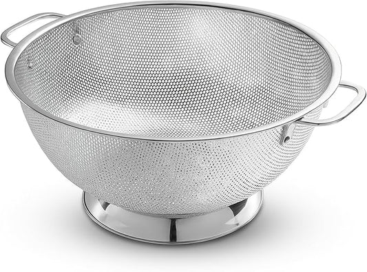 Bellemain Colander for Kitchen – 5 Qt Stainless Steel Strainer with Handle - 18/8 Pasta Strainer Bowl for Pasta, Spaghetti, Vegetables, Fruit, and Pot Draining - Stainless Steel Colander