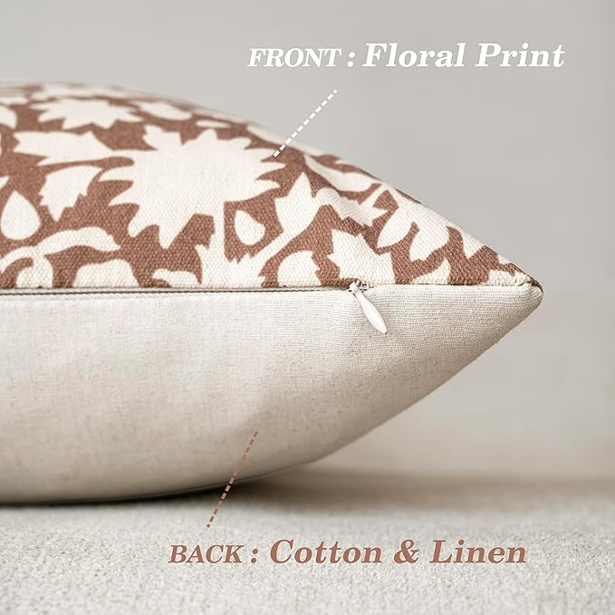 Foindtower Set of 2 Decorative Long Body Lumbar Throw Pillow Covers Accent Farmhouse Cushion Covers Boho Pillowcase for Couch Sofa Bedroom Living Room Home Decor Outdoor,14×36 Inch,Light Orange Brown