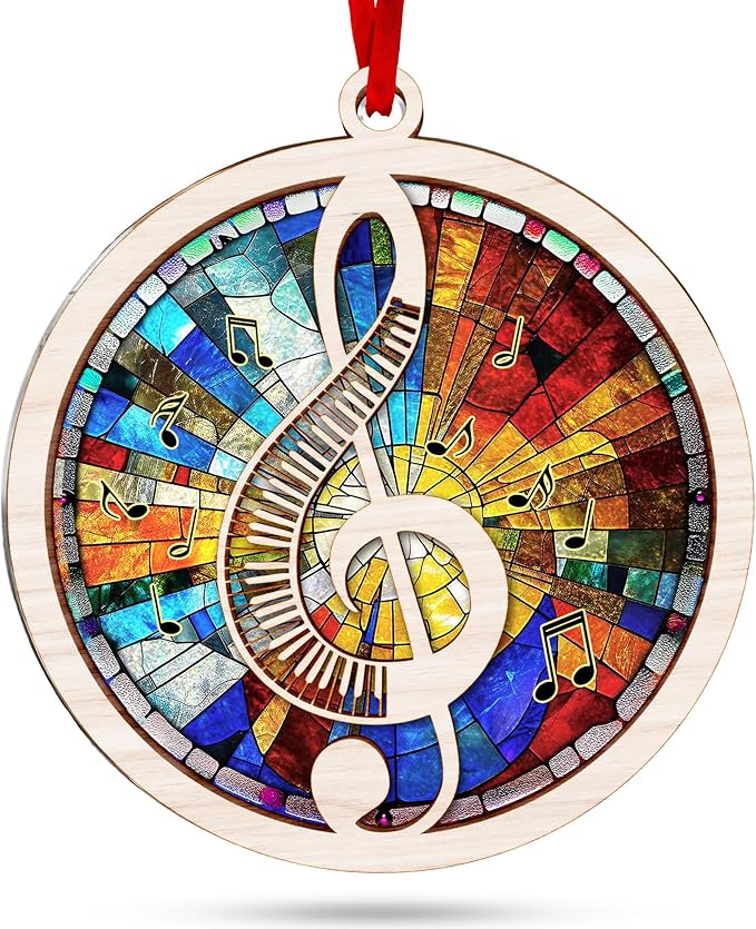 Music Gifts - Unique Christmas Ornaments for Musicians, Creative Music Ornaments Gift for Musicians, Enthusiasts Unique Note Ornament Gifts for Men and Women