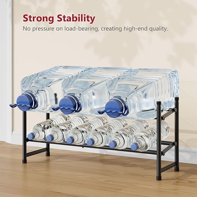 Tajsoon Expandable Shoe Rack for Closet 2 Tier, 28“-41“ Adjustable & Stackable Shoe Shelf Storage, Metal Shoe Rack Organizer for Front Door Entrance, Closet, Garage, Entryway, Black