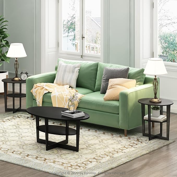 Furinno JAYA End Table, One, Walnut