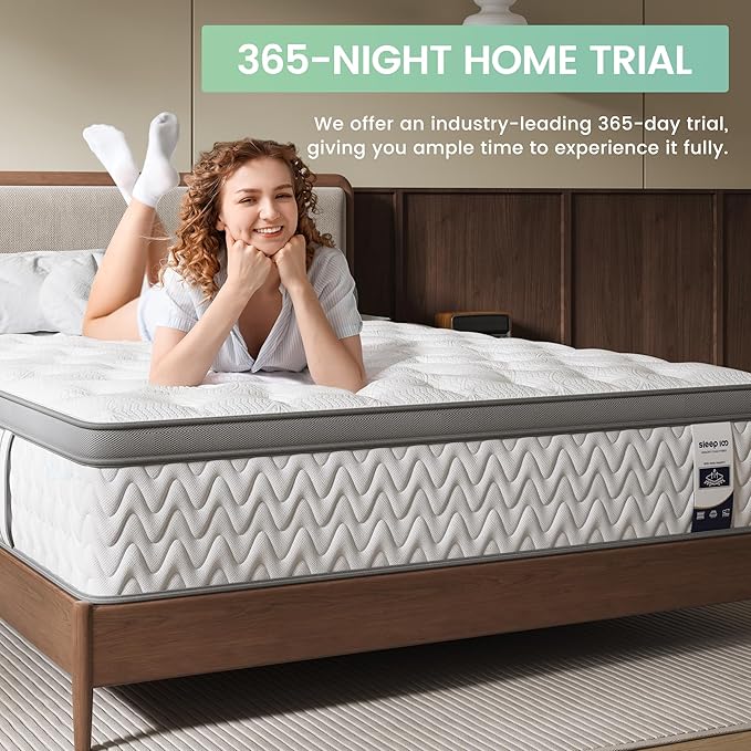 Full Mattress 14 Inch, 5-Zone Deep Sleep Firm Mattress with Extra Lumbar & Shoulder Support, Hotel Collection Hybrid Double Mattresses Pain Relief - Fiberglass Free - No Odor-365 Night Trial