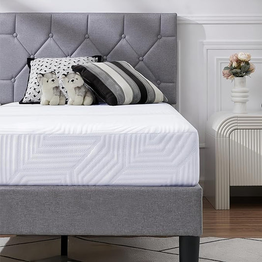 6 Inch Twin Mattress,Gel Memory Foam Mattress Twin Bed Mattress in a Box,Medium Firm Mattresses for Pressure Relief,Twin Size Mattress for Kids,Bunk Bed,CertiPUR-US Certified