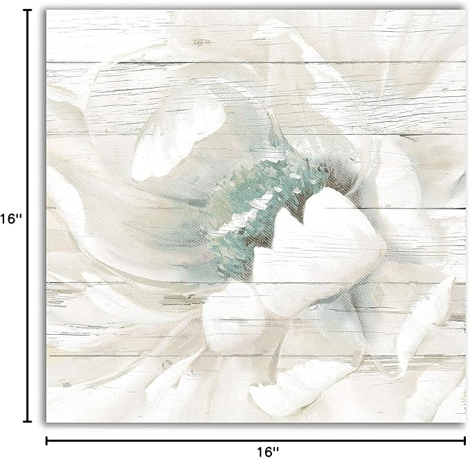 Wexford Home Weathered White II Gallery Wrapped Canvas Wall Art, 16x16,