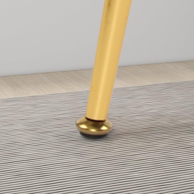 NOBPEINT Round Modern Wooden Side Table, 28 Inches End Table with 3 Metal Legs (Brown)