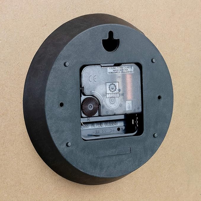 Sorbus Paris Large Wall Clock for Living Room - 24-Inch Oversized Centurian Roman Numeral Style Modern Clock - Wood Metal Decorative Analog Home Decor