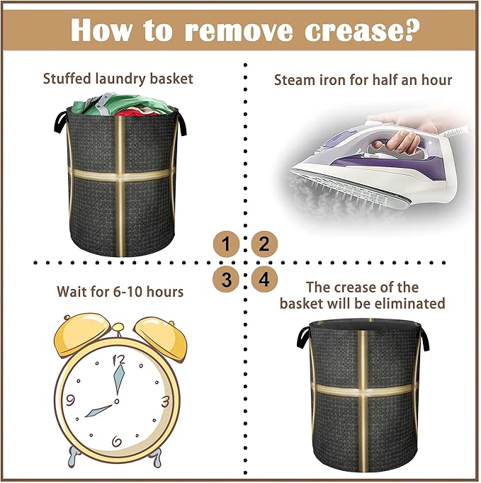 Large Laundry Basket,Black Basketball Collapsible Laundry Baskets,Golden Lines Waterproof Oxford Hamper with Handles for Bathroom Bedroom Nursery Home Storage 16"x20"