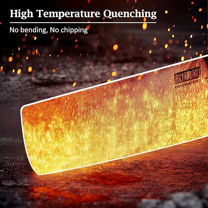 7 Inch Nakiri Knife, Japanese High Carbon Powder Steel Vegetable Cleaver Knife for Chopping, Razor Sharp Multipurpose Asian Chef Knife with Ergonomic Handle