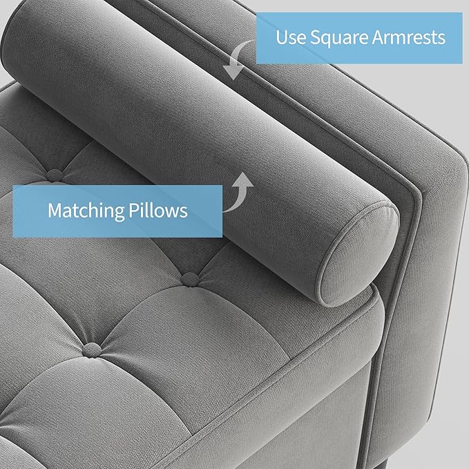 46.5" Storage Ottoman Bench – Upholstered End-of-Bed Storage Chest with Rolled Armrests & Wood Legs, Entryway Shoe Bench and Footrest Seat for Hallway, Bedroom & Living Room& Walk-in Closet (Gray)