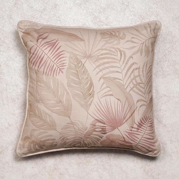 Maison d' Hermine Decorative Pillow Covers 18 x 18 Inch Square 100% Cotton Throw Pillow Covers with Invisible Zipper Cushion Case for Living Room Couch, Chair, Sofas, Bedroom, Home (Creole - Beige)