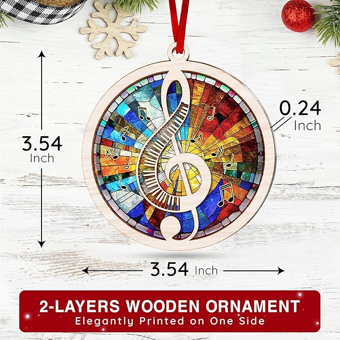 Music Gifts - Unique Christmas Ornaments for Musicians, Creative Music Ornaments Gift for Musicians, Enthusiasts Unique Note Ornament Gifts for Men and Women