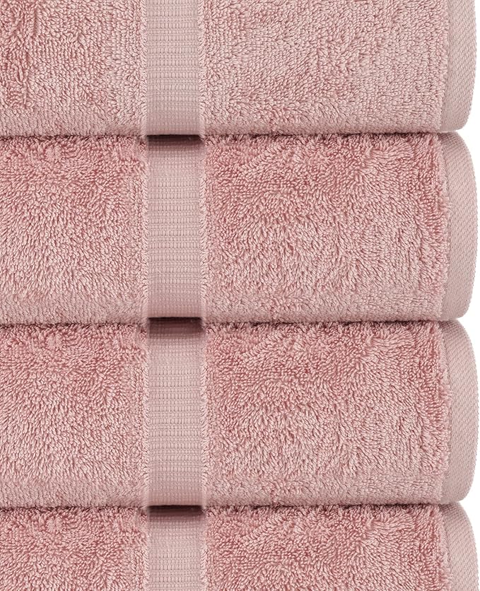 Chakir Turkish Linens | Hotel & Spa Quality 100% Cotton Premium Turkish Towels | Soft & Absorbent (6-Piece Hand Towels, Pink)
