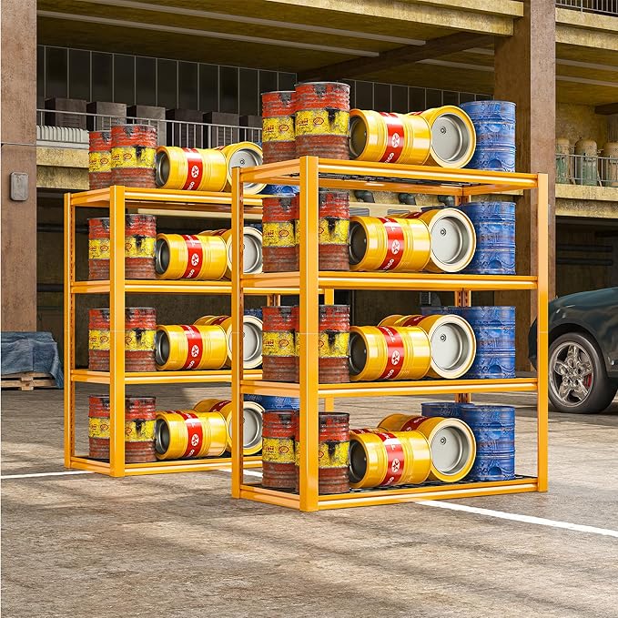 REIBII 40" W Garage Shelving 2240 LBS Storage Shelves Heavy Duty Metal Shelving 4 Tier Metal Shelves for Storage Adjustable Garage Shelf for Pantry Basement Warehouse 40" W × 19.5" D × 59.5" H