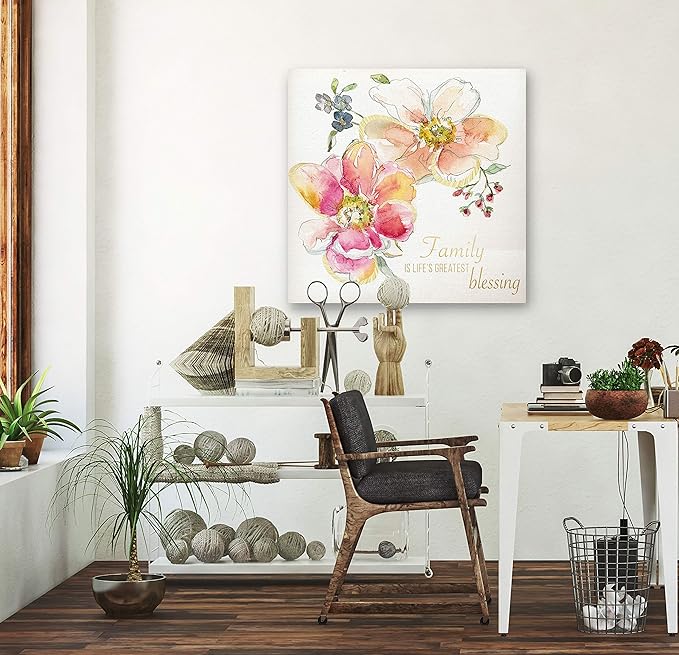 Wexford Home Family Blessing Gallery Wrapped Canvas Wall Art, 40x40,