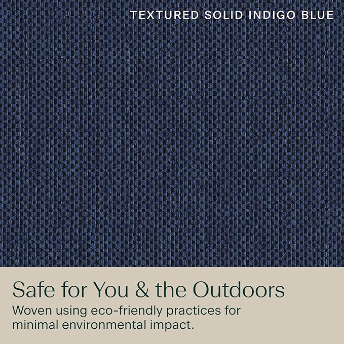 Honeycomb Outdoor Deep Seat, 24 x 23, Textured Solid Indigo Blue Chair Cushion for Patio Furniture
