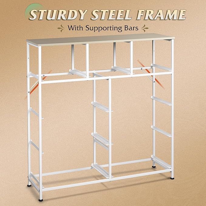 WLIVE 9-Drawer Dresser, Fabric Storage Tower for Bedroom, Hallway, Entryway, Closet, Tall Chest Organizer Unit with Fabric Bins, Steel Frame, Wood Top, Easy Pull Handle, Light Grey