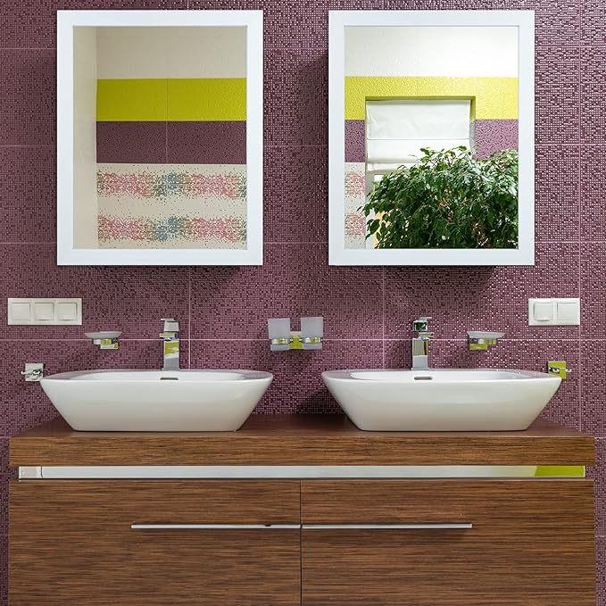 BOMINICA Rectangular Wall Mirror Framed Wall Mirror 16” x 20” for Bathroom, Living Room, Vanity, White