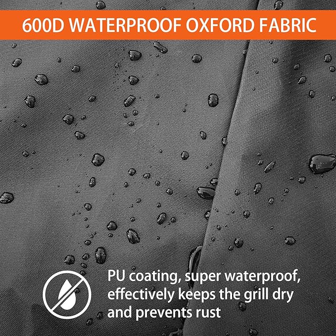 Replacement Traeger BAC776 Woodridge Pro and Woodridge Elite Pellet Grills, 600D Polyester Outdoor Heavy Duty Waterproof Full-Length All Weather Grill Cover Accessory- 69 in