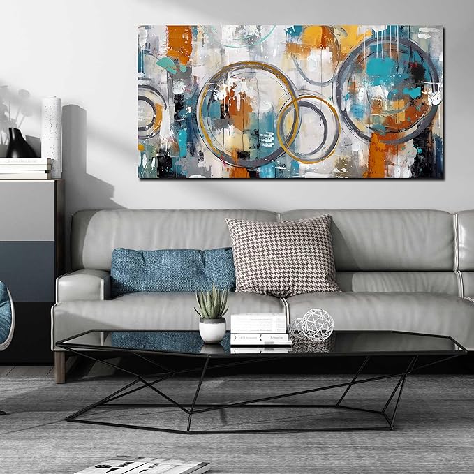 JKWALL77 Minimalist Wall Decor - Large Abstract Canvas Wall Art - Wall Pictures for Living Room Ready to Hang Size 29" x 59"