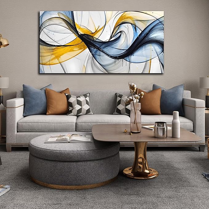 THRLVEART Abstract Wall Art Living Room - Large Canvas Prints Wall Art for Bedroom Ready to Hang Size 29" x 59"