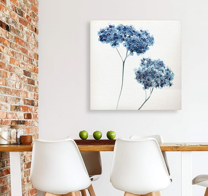 Wexford Home Gorgeous Blue III Gallery Wrapped Canvas Wall Art, 24x24,