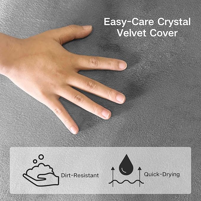 Tri-Fold Memory Foam Mattress, 6 inch Full Folding Mattress with Washable Covers, Reversible Design, Foldable Mattress Topper for Travel&Guests 75" x 52" x 6"