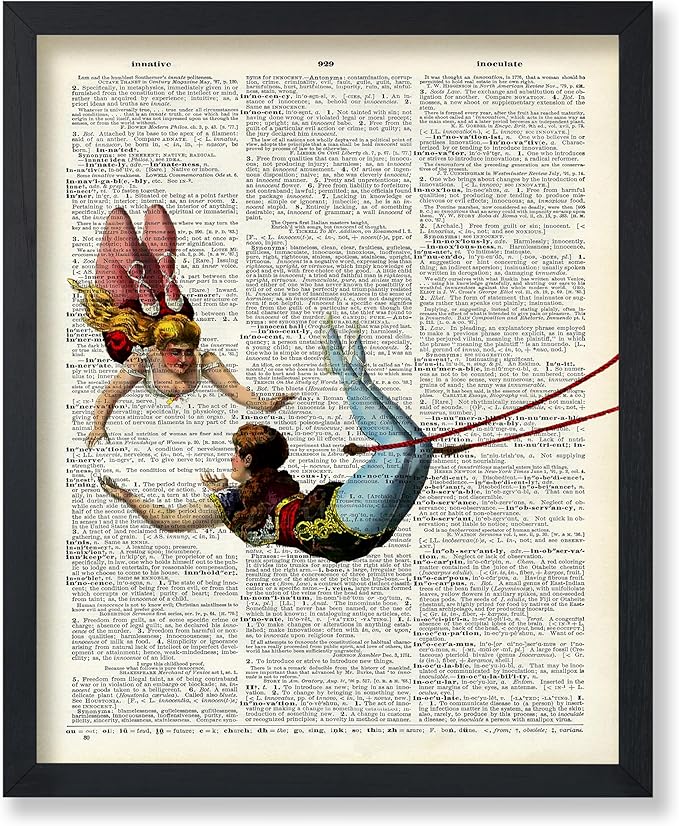 Poster Master Dictionary Art Poster - Acrobat Print - Circus Art - Entertainment Art - Gift for Men, Women & Performer - Chic Decor for Living Room, Bedroom, Dorm or Office - 11x14 UNFRAMED Wall Art