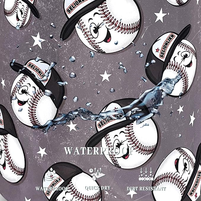 Funny Baseball Laundry Basket Foldable Oxford Cloth Baseball Laundry Hamper With Handle Portable Clothes Storage Basket 18.9 X 16.5 Inch Storage Bag For Laundry Room/Bathroom/Bedroom