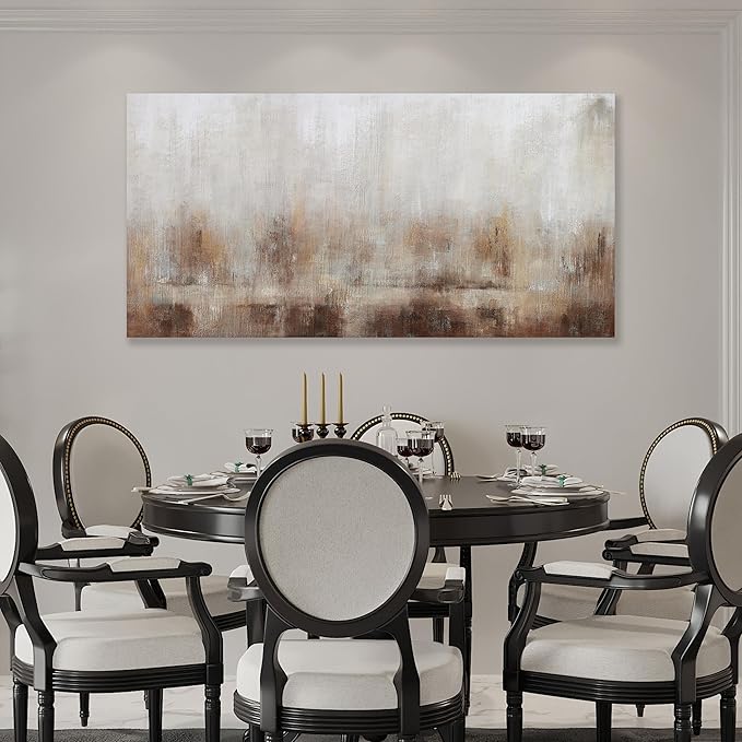 Abstract Wall Art Home Decor Wall Brown Canvas Print Wall Art Framed Modern Abstract Artwork for Living Room Bedroom Dining Room Home Office Decor 20"x40"