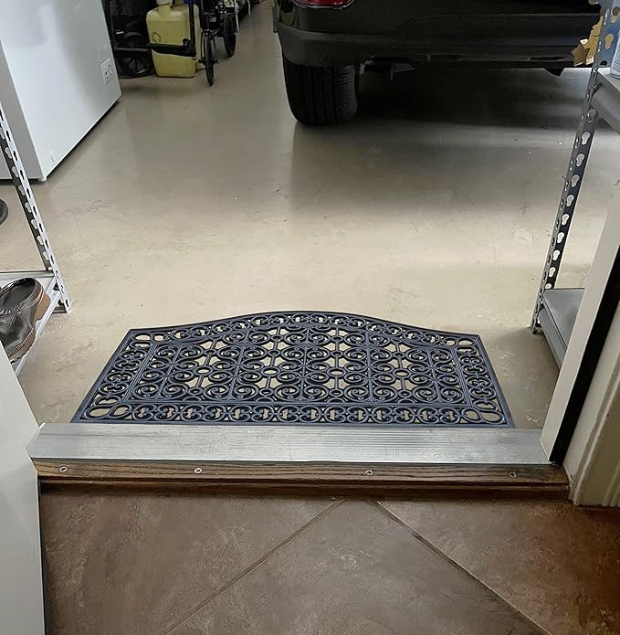 A1HC 3 Pieces Set Rubber Grill Matching Doormat, for Front, Patio & Garage Entrance, Scrapes Shoes Clean of Dirt & Grime, Heavy Duty for Indoor Outdoor 3-Pieces(Complete Home Set 24x39, 24x57, 30x60)