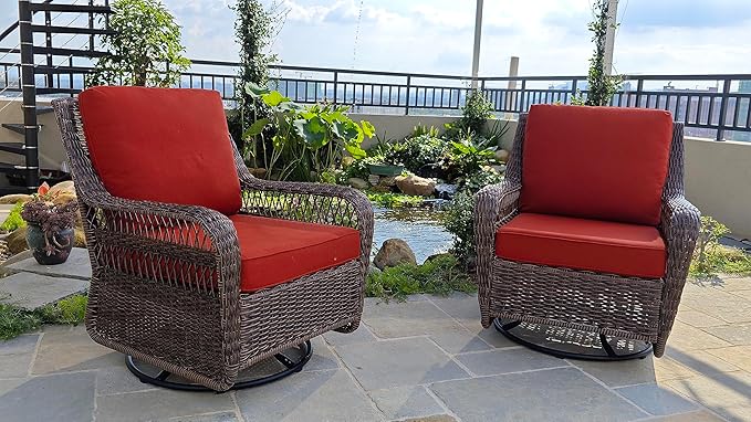 JMGBird Outdoor Chair Cushion Set, Deep Seat Patio Furniture Cushion 24"x24" Outdoor Cushions for Patio Furniture