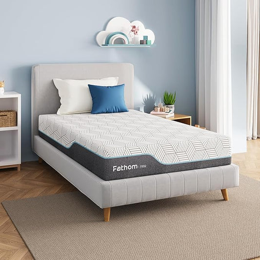 FATHOM Firm Full Mattress 10 Inch Memory Foam Mattress Full Size Bed in a Box for Back Pain Relief and Cool Sleep with Gel Foam and Removeable Fiberglass Free Cover, CertiPUR-US Certified