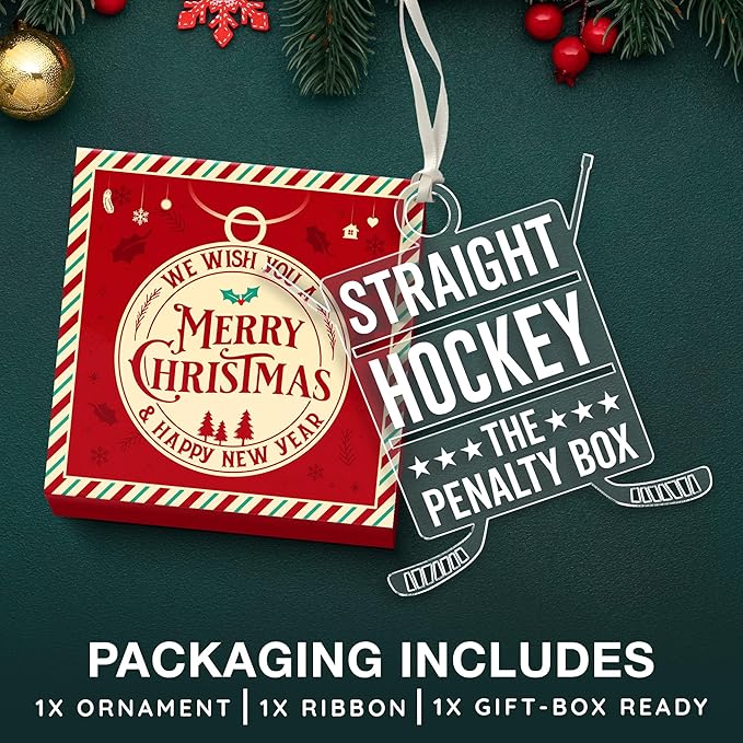 Hockey Ornament - Ideal Ice Hockey Ornament for Christmas Tree Decoration, Unique Ornaments for Kids, Ideal Gifts for Hockey Enthusiasts, Special Ornaments Gift for Christmas 2025