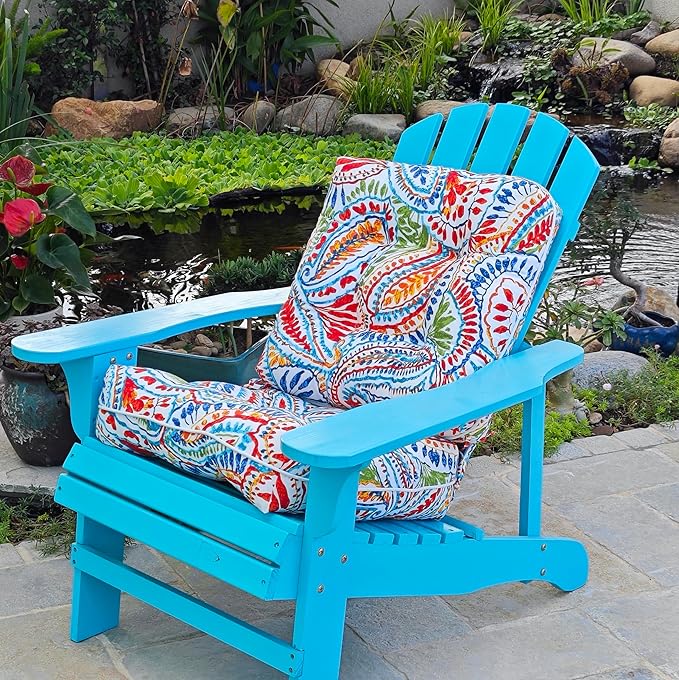 JMGBird Outdoor Chair Cushion Set of 2 Patio Cushions 19x19 with Ties Outdoor Cushions for Patio Furniture