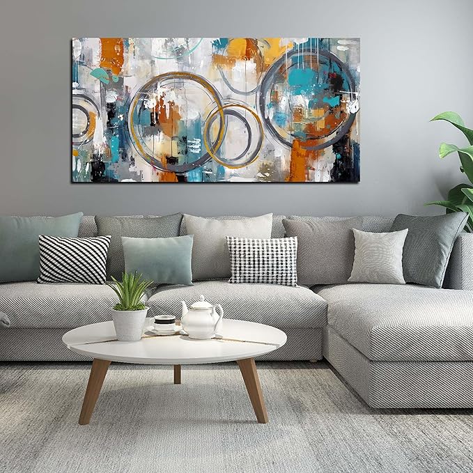 JKWALL77 Minimalist Wall Decor - Large Abstract Canvas Wall Art - Wall Pictures for Living Room Ready to Hang Size 29" x 59"