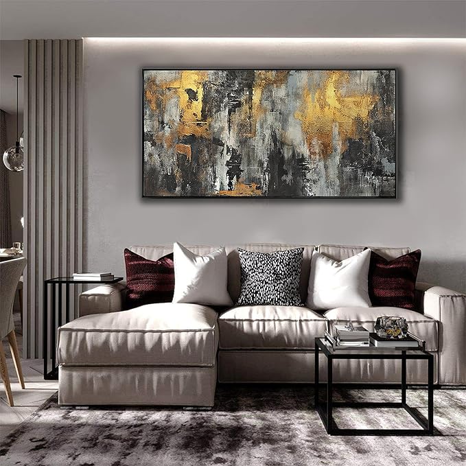 Abstract Art Wall Decor Black Metal Wall Art Artwork Decor for Living Room Office bar Bedroom Kitchen Framed Can Be Hung Directly 24x48inch