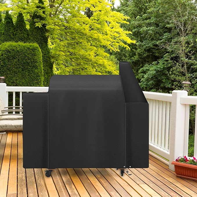 Grill Cover for Pit Boss Savannah Onyx Edition Pellet Grill,All-Weather Outdoor Heavy Duty 600D Waterproof Pitboss PB1500NX Smoker Cover for Pit Boss Savannah Onyx 1500 Pellet Grill,Black
