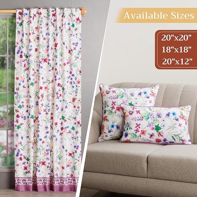 Maison d' Hermine Decorative Pillow Covers 12x20 Inch Rectangular 100% Cotton Throw Pillow Covers with Zipper - Chair, Couches, Sofas, Bedroom, Home for Easter Decorations (Chardon)