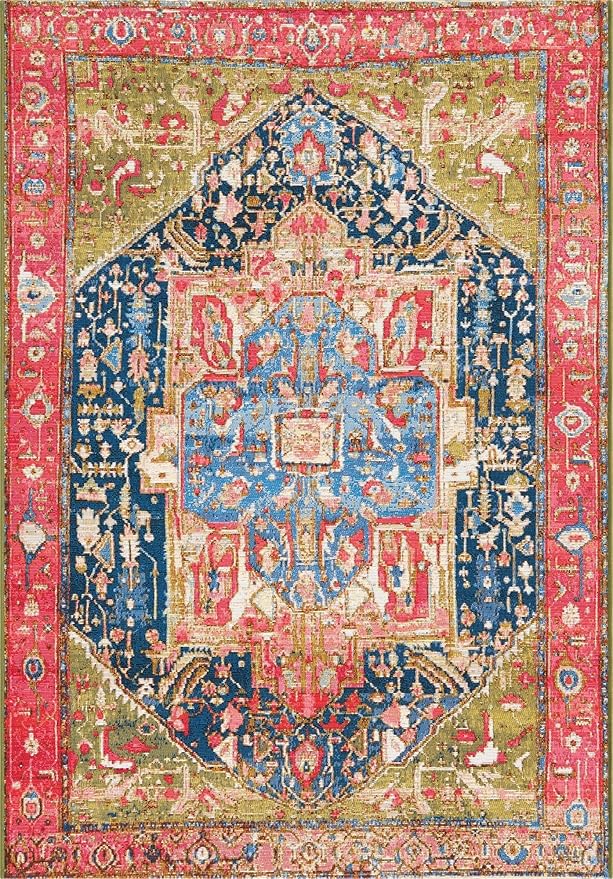 Unique Loom Outdoor Traditional Collection Area Rug - Limon (4' x 6' Rectangle, Multi/ Red)