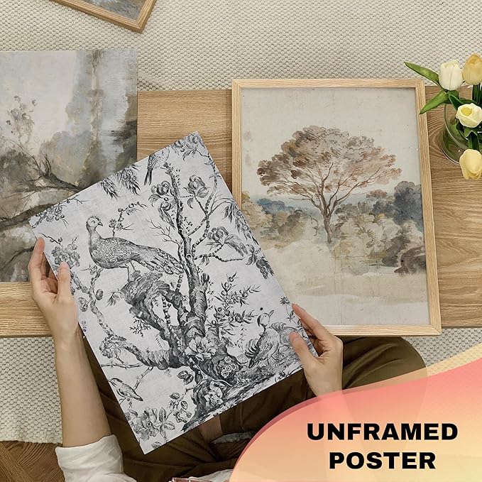 Vintage Wall Art - Classic Landscape Prints for Home Decor - 5 Pcs (Unframed)