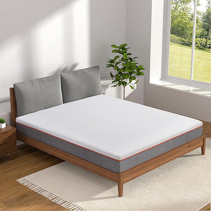 VECELO Charcoal Infused Memory Foam Full Mattress 8 Inch, Medium Firm Full Size Bed Mattress with Washable Cover for Full Bed Frame, Pressure Relieve, Fresh Cooling Comfort