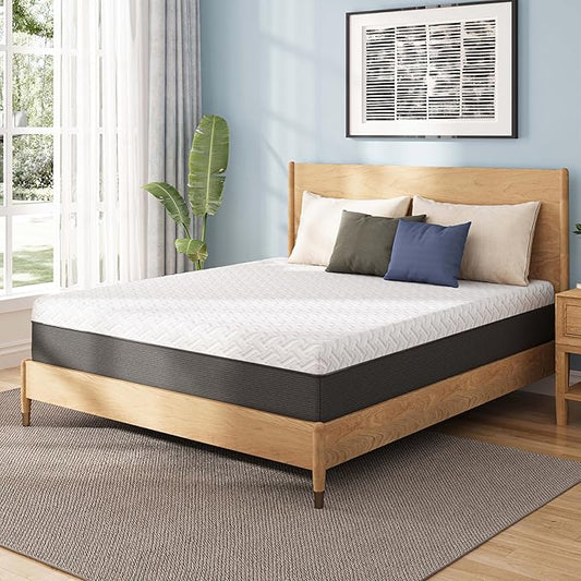 12 Inch Full Green Tea Memory Foam Mattress for Cool Sleep & Pressure Relief, Bed in a Box, Removable Cover No Fiberglass, CertiPUR-US Certified