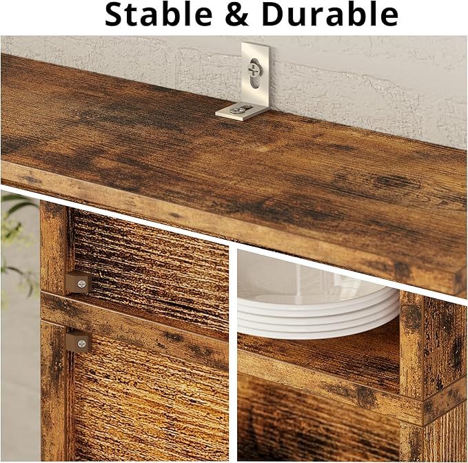 IRONCK Industrial Bookshelves and Bookcases with Doors Floor Standing 6 Shelf Display Storage Shelves 70 in Tall Bookcase for Home Office, Living Room